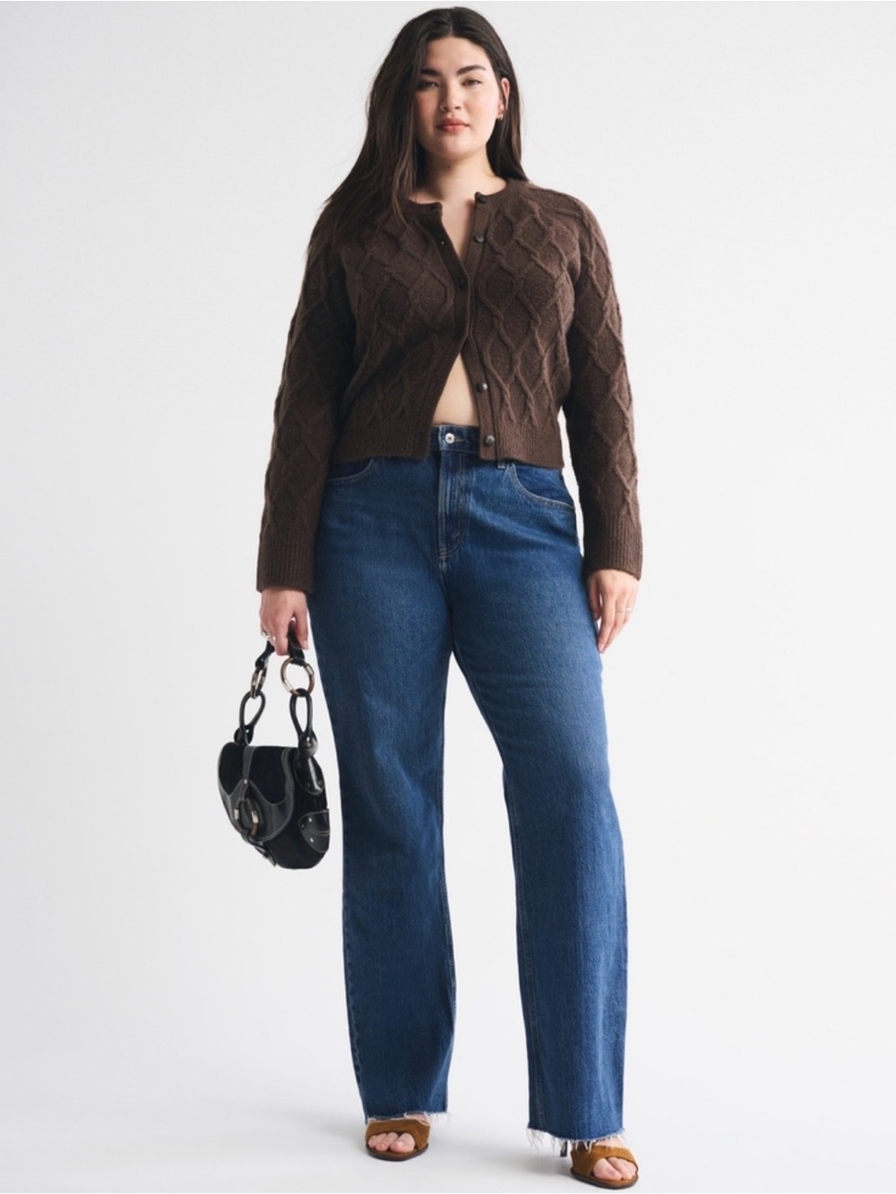 Abercrombie Short / Petite Curve Love High Rise 90s Relaxed Straight Leg Jeans